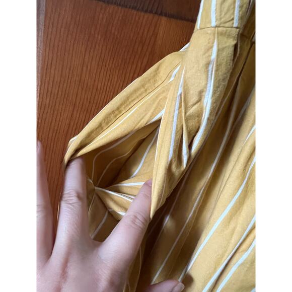 The Great Women's Striped Laurel Midi Dress Sleeveless Yellow/White Size 3 (L) - Picture 5 of 16